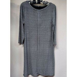 J.Jill Wearever Collection Rayon Blend Black White Printed Dress Size XS Stretch